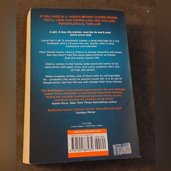 Book The Girlfriend by Michelle Frances Paperback Summer Reading - Picture 2 of 2